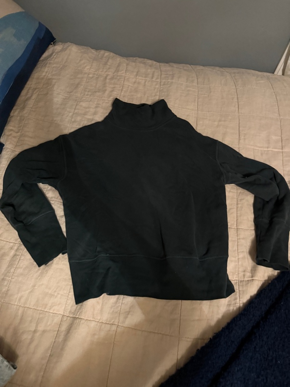 Madewell Rivet & Thread Sweatshirt dark green mockneck